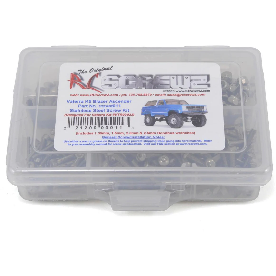 RC Screwz Vaterra K5 Blazer Ascender Stainless Steel Screw Kit