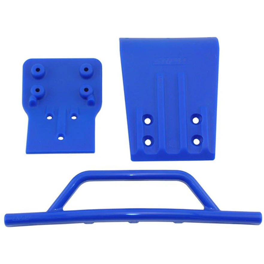 RPM Traxxas Slash 4x4 Front Bumper & Skid Plate (Blue)