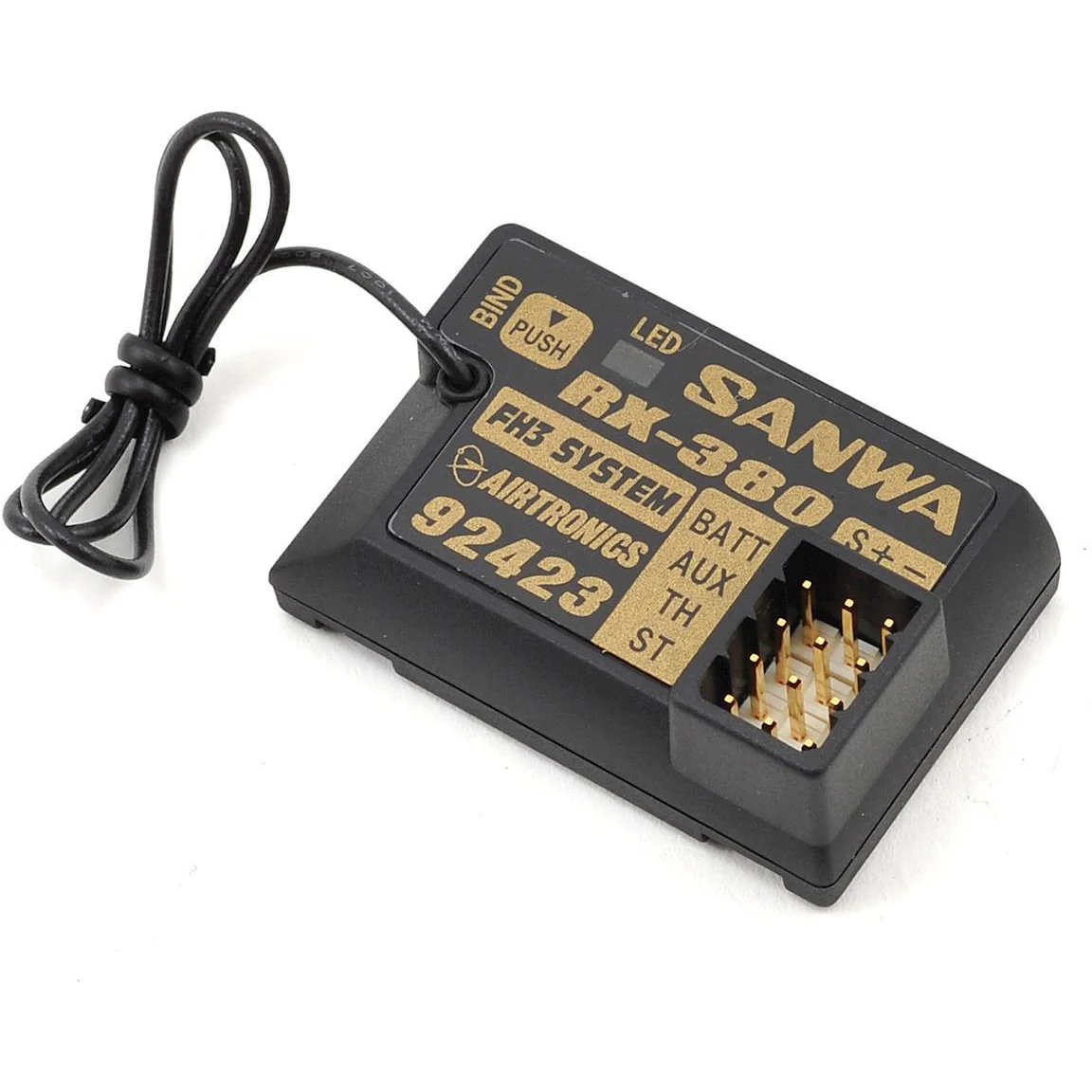 Sanwa/Airtronics RX-380 2.4Ghz FHSS-3 3-Channel Receiver (M12/MT4)