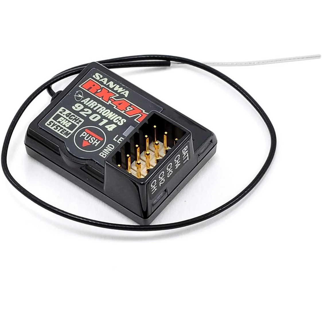 Sanwa/Airtronics RX-471 2.4GHz FHSS-4 4-Channel Receiver (M12/MT4)