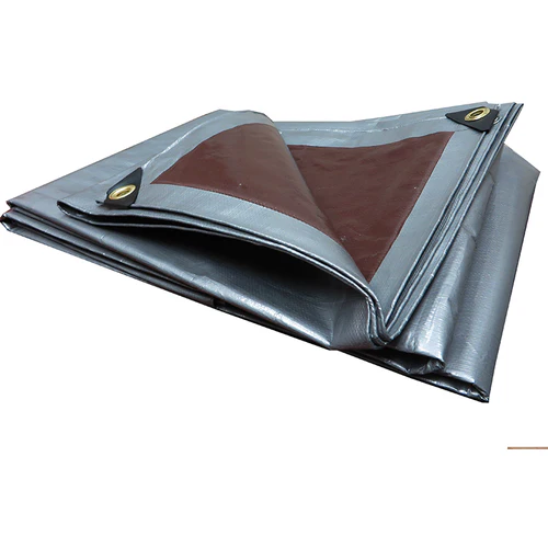 SILVER/BROWN TARP-CHOOSE YOUR SIZE