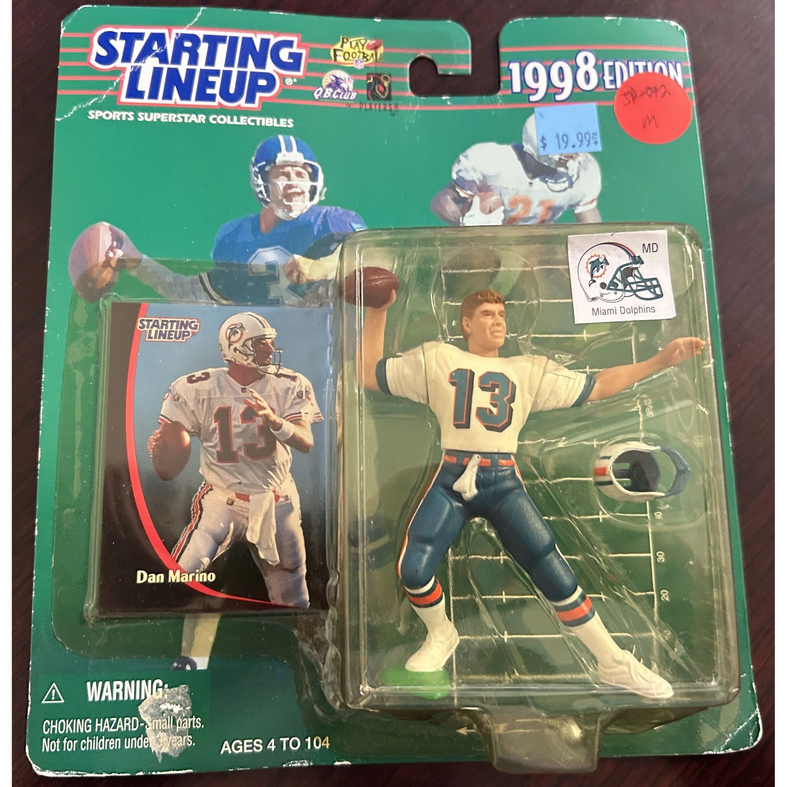 Starting Lineup 1998 Miami Dolphins Dan Marino