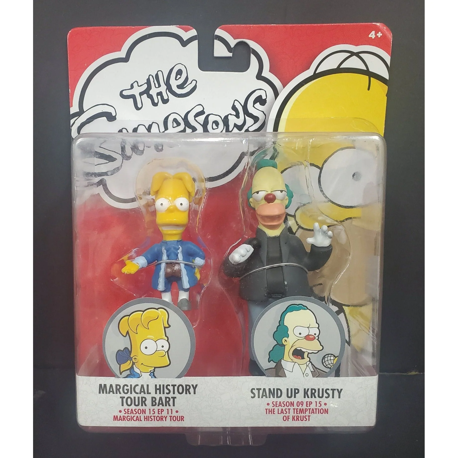 The Simpsons Margical History Tour Bart & Stand Up Krusty Figurines