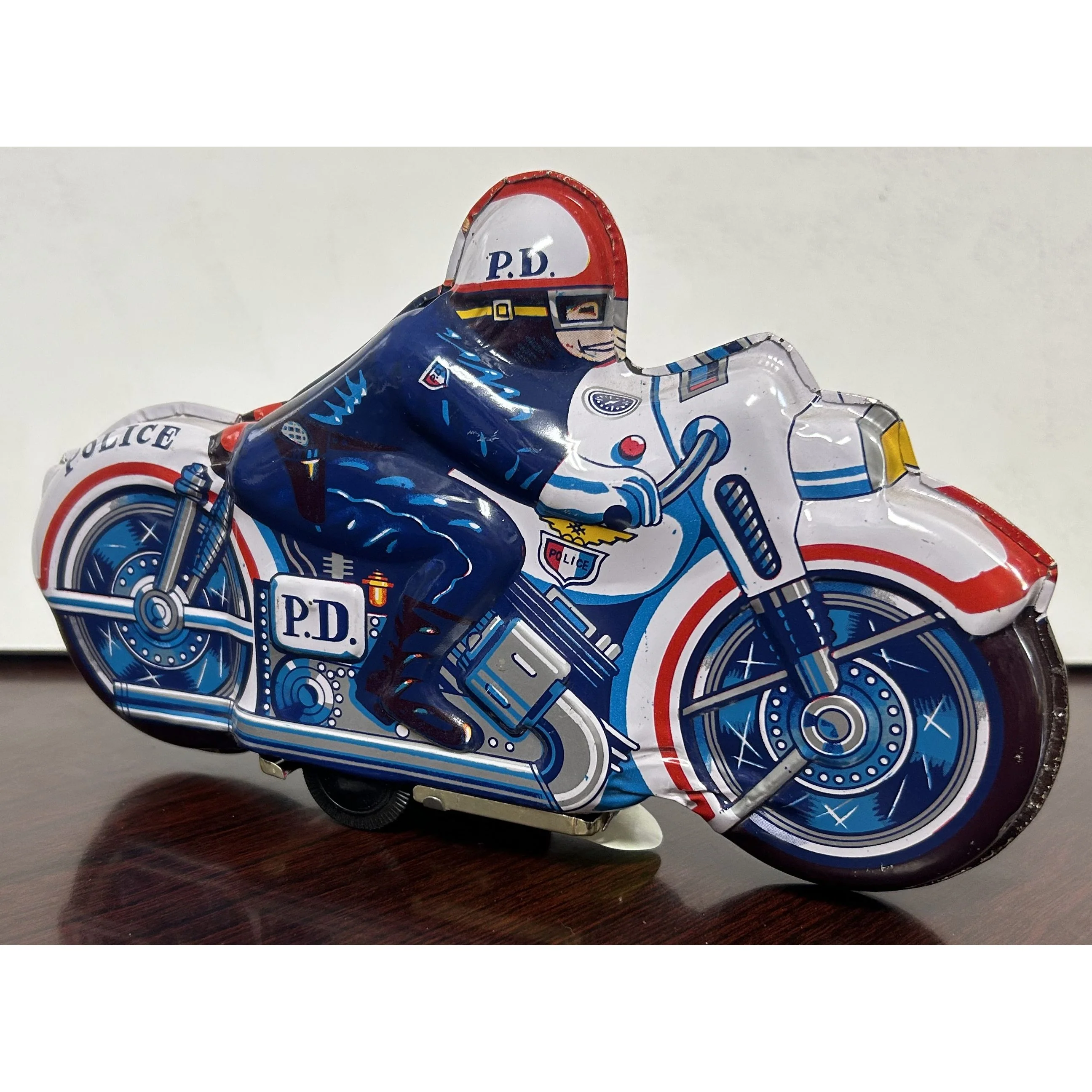 Schuco Tin Litho Police Motorcycle - Image 2