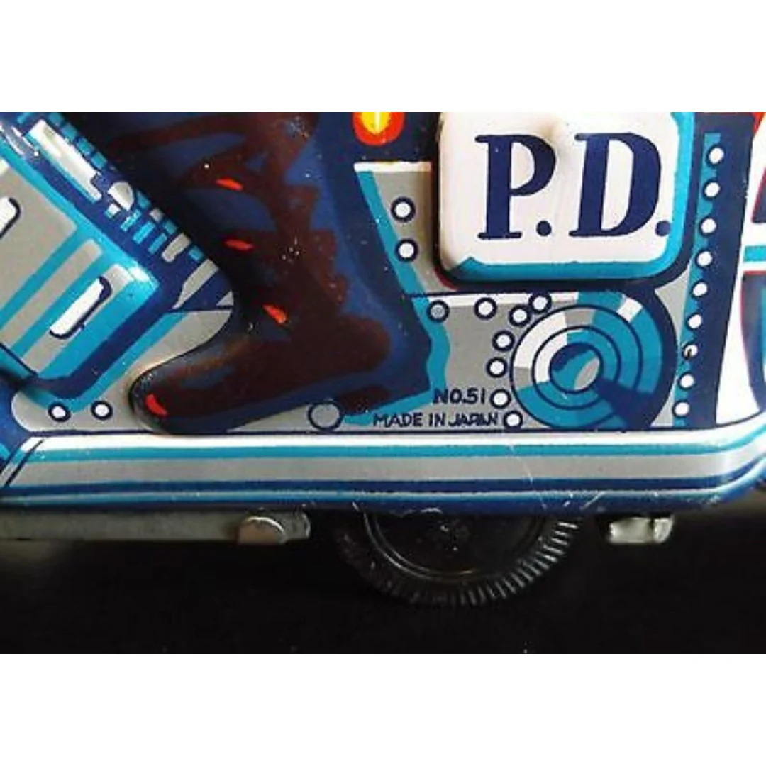 Schuco Tin Litho Police Motorcycle - Image 3