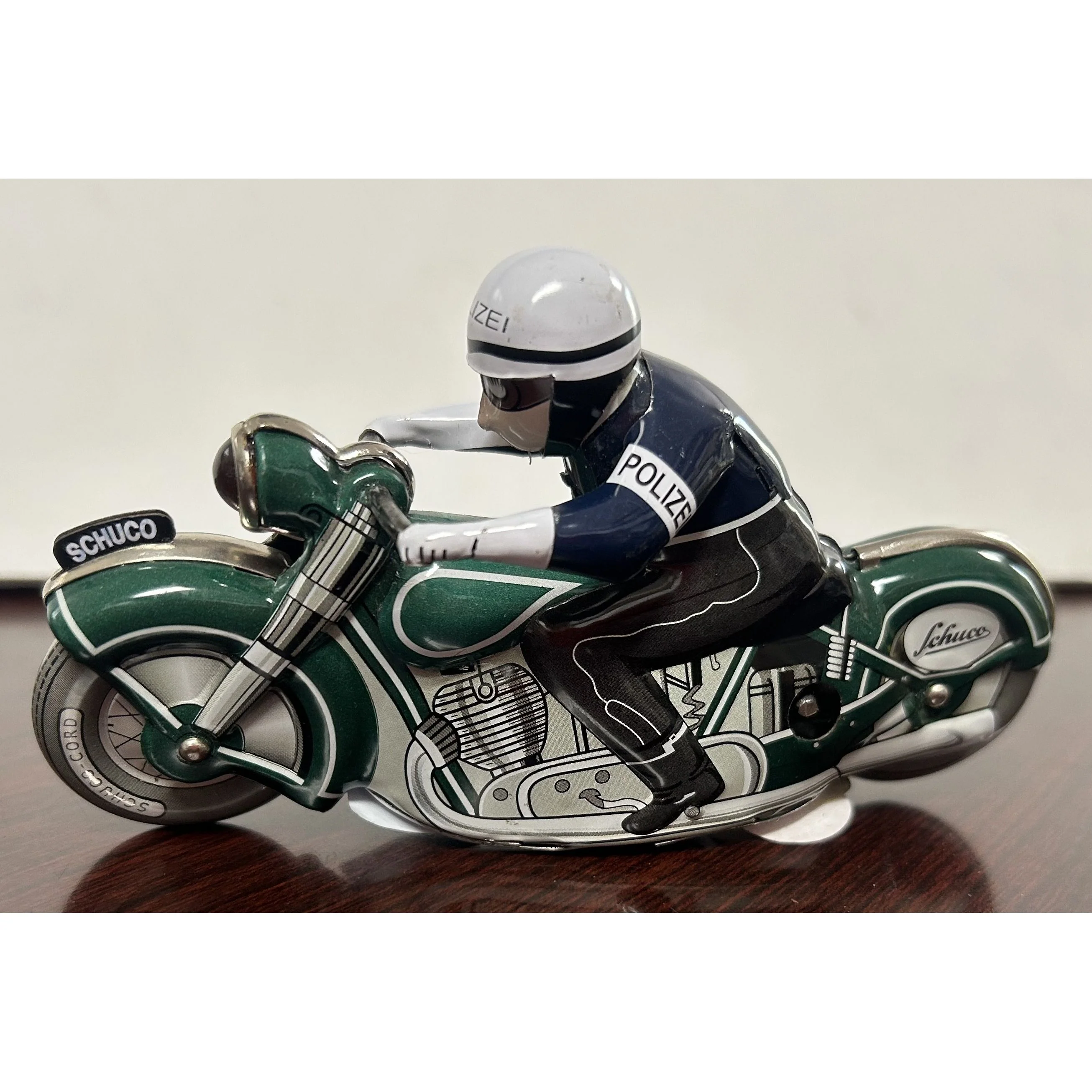 Schuco Motoracer 1006 Polizei / Motorrad Blechspielzeug - Image 2